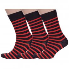 Комплект из 3 пар мужских носков  Нева-Сокс  МА-3 PORTLAND, коричнево-красные