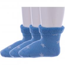 Комплект из 3 пар детских махровых носков RuSocks (Орудьевский трикотаж) ГОЛУБЫЕ