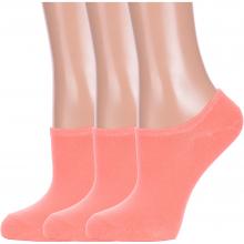 Комплект из 3 пар женских ультракоротких носков Hobby Line КОРАЛЛОВЫЕ
