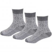 Комплект из 3 пар детских полушерстяных носков RuSocks (Орудьевский трикотаж) СЕРЫЕ