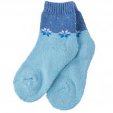 Детские махровые носки Hobby Line ГОЛУБЫЕ  Снежинки 