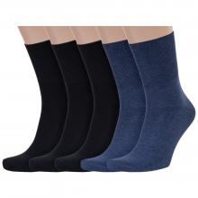 Комплект из 5 пар мужских носков с анатомической резинкой RuSocks (Орудьевский трикотаж) микс 8