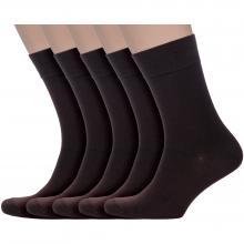 Комплект из 5 пар мужских бамбуковых носков PARA socks КОРИЧНЕВЫЕ