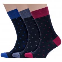 Комплект из 3 пар мужских носков Grinston socks (PINGONS) 18D1, микс 1