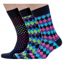 Комплект из 3 пар мужских носков Grinston socks (PINGONS) микс 2