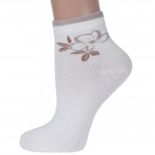 Женские укороченные носки RuSocks (Орудьевский трикотаж) КРЕМОВЫЕ