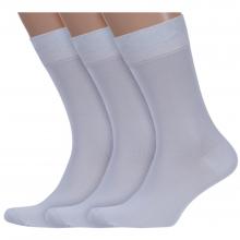 Комплект из 3 пар мужских носков ХОХ из мерсеризованного хлопка СВЕТЛО-СЕРЫЕ