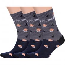 Комплект из 3 пар мужских носков Flappers Peppers СВ/МН4,  ГРУСТНЫЙ 