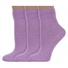 Комплект из 3 пар женских носков LORENZLine из вискозы и льна СИРЕНЕВЫЕ