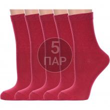 Комплект из 5 пар женских носков PARA socks БОРДОВЫЕ