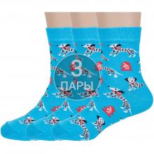 Комплект из 3 пар детских носков  Красная ветка  ГОЛУБЫЕ