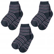 Комплект из 3 пар детских махровых носков Альтаир ТЕМНО-СЕРЫЕ