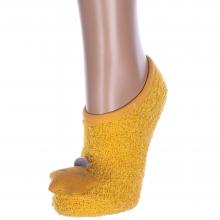 Женские ультракороткие махровые носки Hobby Line ЖЕЛТЫЕ