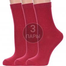 Комплект из 3 пар женских носков PARA socks БОРДОВЫЕ