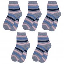 Комплект из 5 пар детских носков RuSocks (Орудьевский трикотаж) рис. 04, СВЕТЛО-СЕРЫЕ