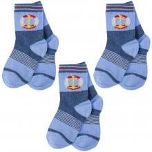 Комплект из 3 пар детских носков PARA socks N1D26, ГОЛУБЫЕ
