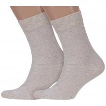 Комплект из 2 пар мужских носков Брестские (БЧК) из хлопка и льна рис. 033, НАТУРАЛЬНЫЕ