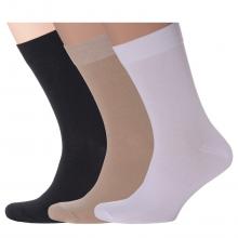 Комплект из 3 пар мужских носков  Нева-Сокс  без фабричных этикеток микс 1