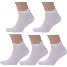 Комплект из 5 пар мужских носков LORENZLine БЕЛЫЕ