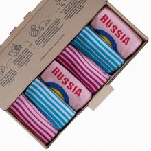 Набор из 6 пар женских носков от фабрики VIRTUOSO микс