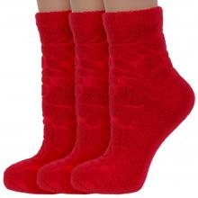 Комплект из 3 пар детских махровых носков RuSocks (Орудьевский трикотаж) КРАСНЫЕ