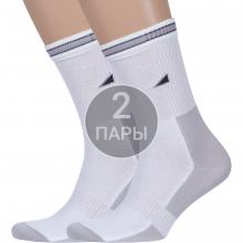 Комплект из 2 пар мужских спортивных носков LORENZLine БЕЛО-СЕРЫЕ