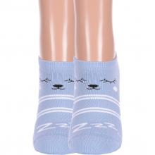 Комплект из 2 пар женских ультракоротких махровых носков Брестские (БЧК) рис. 385, СЕРО-ГОЛУБЫЕ