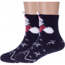 Комплект из 2 пар детских теплых носков  Красная ветка  СИНИЕ