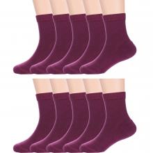 Комплект из 10 пар детских носков с махровым следом LORENZline БОРДОВЫЕ