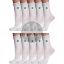 Комплект из 10 пар женских носков с ослабленной резинкой PARA socks БЕЛЫЕ