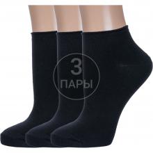 Комплект из 3 пар женских носков без резинки  Красная ветка  ЧЕРНЫЕ