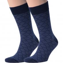 Комплект из 2 пар мужских носков фабрики VIRTUOSO ТЕМНО-СИНИЕ