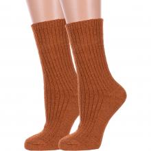 Комплект из 2 пар женских махровых носков Hobby Line РЫЖИЕ