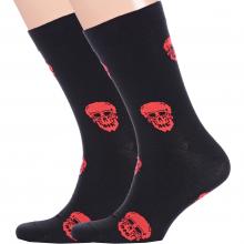 Комплект из 2 пар мужских носков  Красная ветка  ЧЕРНО-КРАСНЫЕ