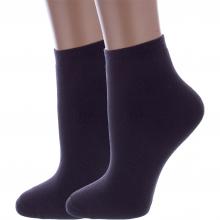 Комплект из 2 пар женских махровых носков RuSocks (Орудьевский трикотаж) ТЕМНО-СЕРЫЕ
