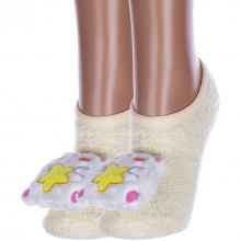 Комплект из 2 пар женских ультракоротких махровых носков Hobby Line ЖЕЛТЫЕ