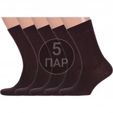 Комплект из 5 пар мужских носков PARA socks КОРИЧНЕВЫЕ