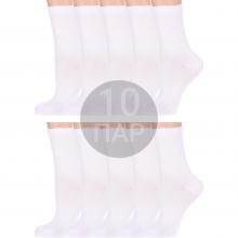 Комплект из 10 пар женских носков PARA socks БЕЛЫЕ