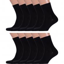Комплект из 10 пар мужских носков LORENZLine ЧЕРНЫЕ