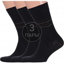 Комплект из 3 пар мужских носков PARA socks ЧЕРНЫЕ