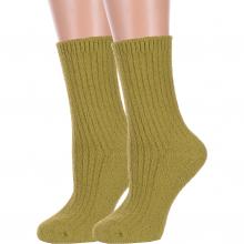 Комплект из 2 пар женских махровых носков Hobby Line ЗЕЛЕНЫЕ