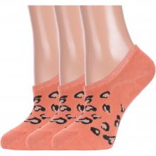 Комплект из 3 пар женских ультракоротких носков Hobby Line ОРАНЖЕВЫЕ