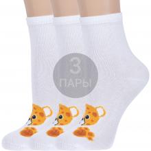 Комплект из 3 пар детских носков  Красная ветка  БЕЛЫЕ