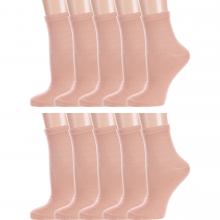 Комплект из 10 пар женских носков Hobby Line КОФЕЙНЫЕ