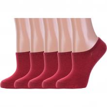 Комплект из 5 пар женских ультракоротких носков Hobby Line БОРДОВЫЕ