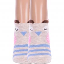 Комплект из 2 пар женских ультракоротких носков Hobby Line БЕЖЕВЫЕ