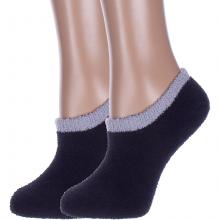 Комплект из 2 пар женских ультракоротких махровых носков Hobby Line ЧЕРНЫЕ