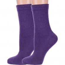 Комплект из 2 пар женских теплых носков Hobby Line БАКЛАЖАНОВЫЕ