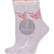 Комплект из 2 пар женских носков  Красная ветка  СЕРЫЕ