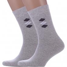 Комплект из 2 пар мужских махровых носков RuSocks (Орудьевский трикотаж) СЕРЫЕ